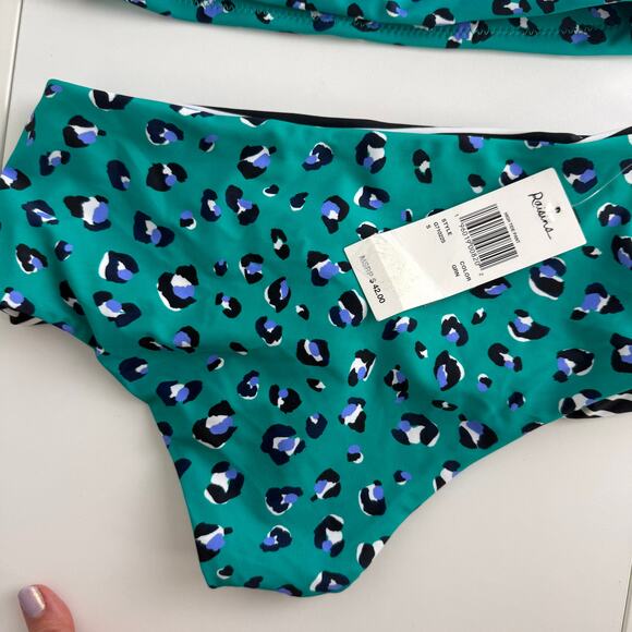 NWT Raisins Juniors Green Aruba Cropped Tankini High Tide Bathing Suit Set Small - Picture 5 of 10